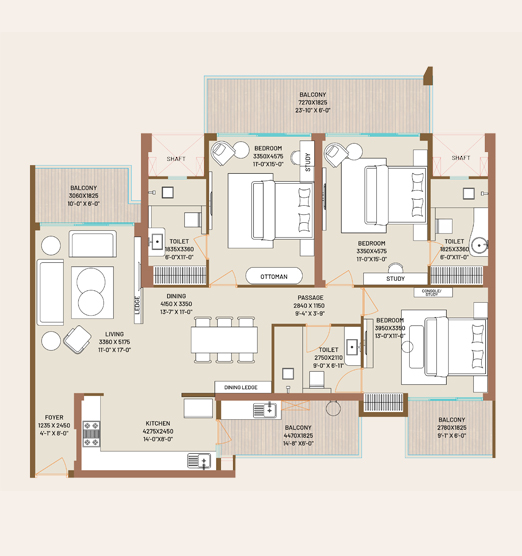 Ivory County Floor Plan